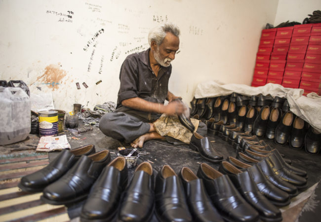 Nový park pod kostelem – výstava fotografií o lidech vyrábějících naše boty